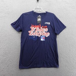 Fanatics NY Rangers 2024 Playoffs T Shirt Medium Blue Men Graphic Print NHL‎ NWT